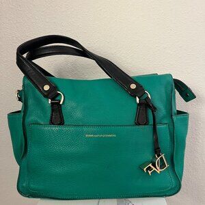 DIANE Von FURSTENBERG Spring Green LEATHER SATCHEL BAG